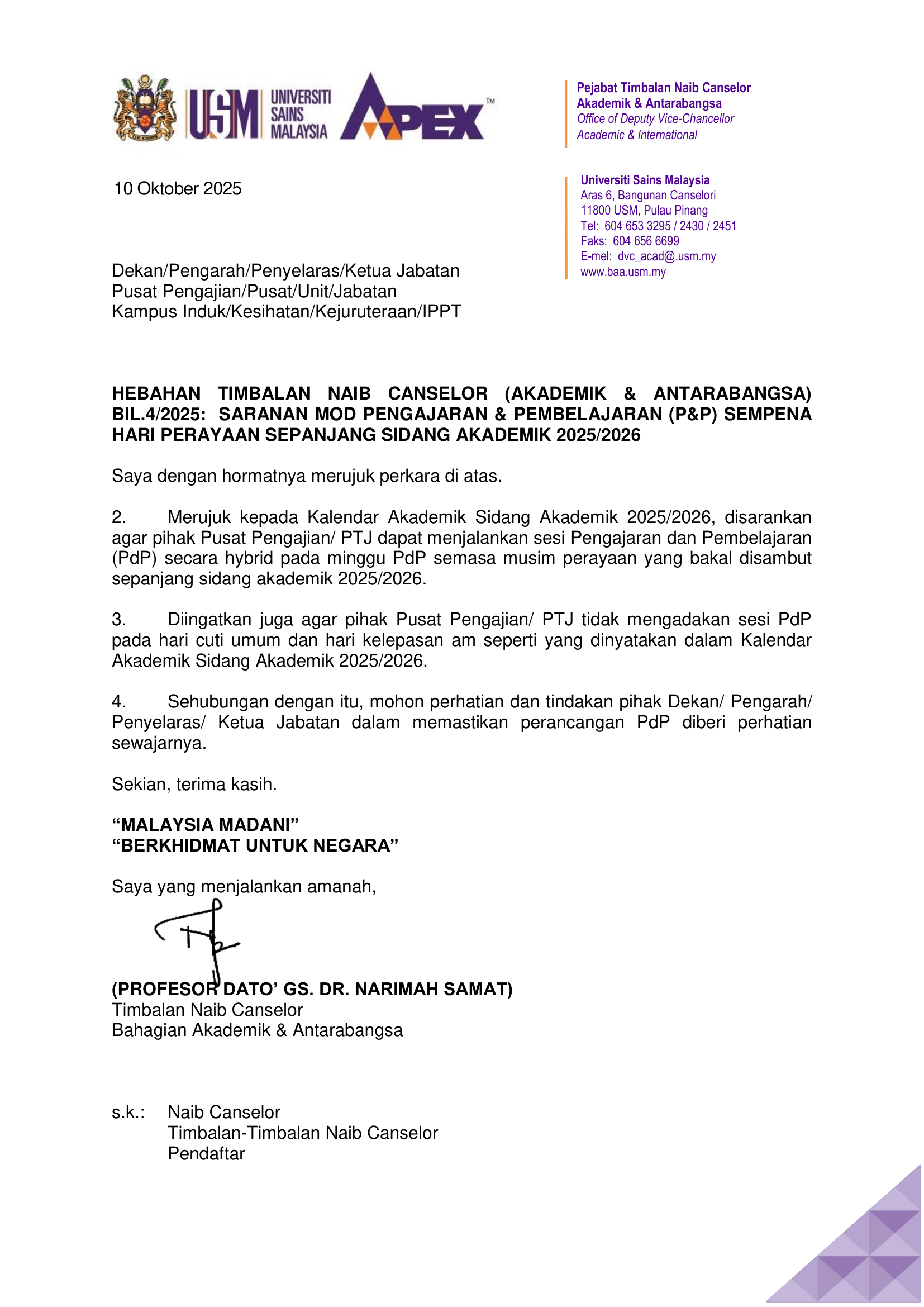 Hebahan TNCAA Bil.4 2025 PdP Semasa Perayaan