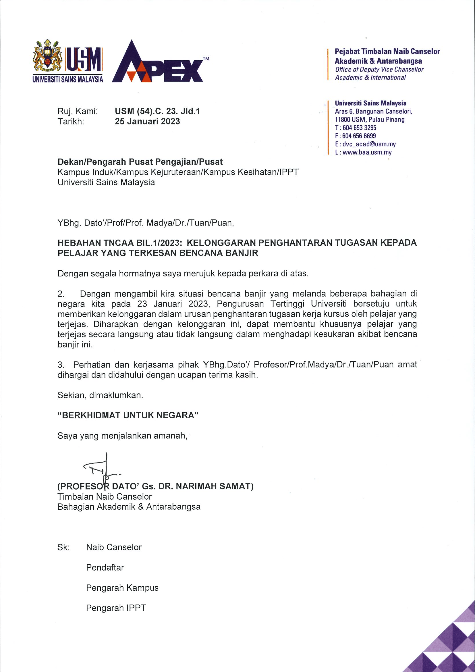 Hebahan TNCAA Bil 1 2023